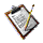Gif of a clipboard being written on